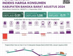 Analisis Inflasi dan Deflasi di Kab. Bangka Barat: Perubahan Indeks Harga Konsumen dan Faktor Penyebabnya pada Agustus 2024