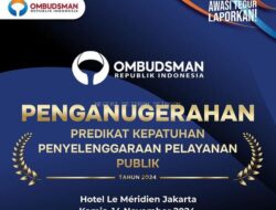 Ombudsman Republik Indonesia telah merilis hasil Penilaian Kepatuhan Penyelenggaraan Pelayanan Publik Tahun 2024